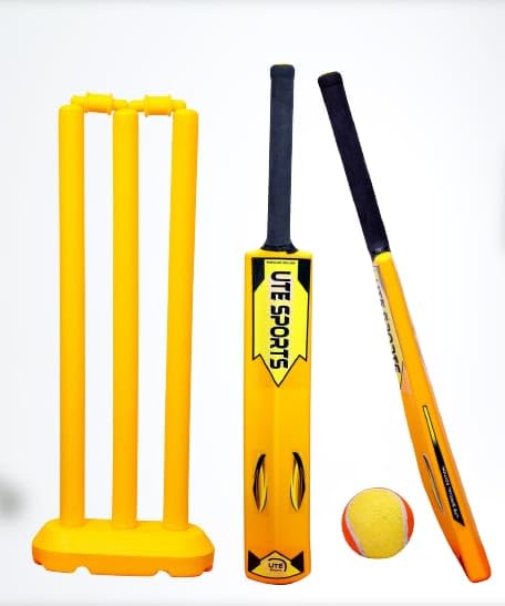 Plastic Cricket kit for All Age Groups and Sizes (1 Piece Cricket Bat, 3 Piece Wickets, 1 Piece Base, 2 Piece Bails, 1 Piece Tennis Ball, 1 Piece Kit Bag) (Size4, for Age Group 9-11 Year) (B0CLJR43QC) Amazon Price History, Amazon Price Tracker