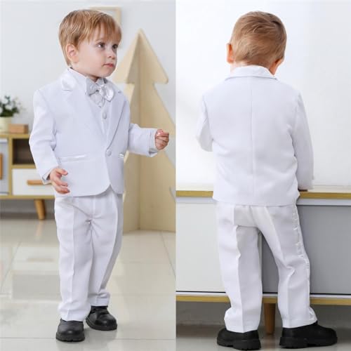 image for Dressy Daisy Infant Baby Boy' 5 Pcs Set Formal Tuxedo Suits No Tail We