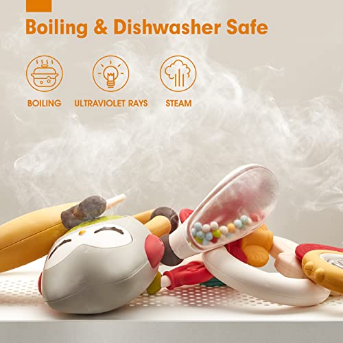 Baby Toys 0-6 Months - Baby Rattles Toys Set Infant Toys 0-6-12 Months Sensory Teething Toys For Babies 0-3-6-12-18 Months Early Development Learning Toy Newborn Toy Baby Boy Girl Birthday Gifts #TOP5