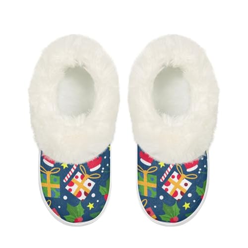 Christmas Decor Women's House Shoes Slippers Comfort Memory Foam Slippers Insulated Fuzzy for Ladies2