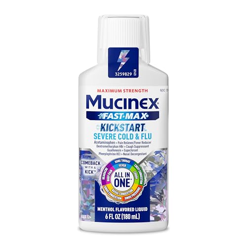 Mucinex Fast-Max Kickstart Severe Cold & Flu All in One Liquid, 6 FL OZ - image 1
