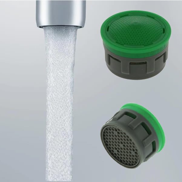 Neoperl 13 0240 5 Economy Flow Aerator - 1.5 GPM, Green/Clear Dome, M18.5x1 Threads, Splash-Free Faucet Stream - View #5