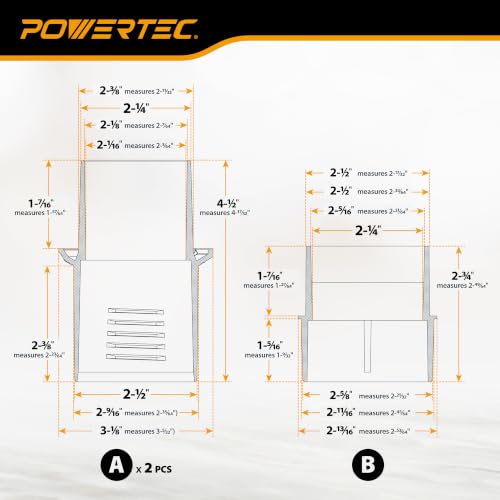 Image of POWERTEC 2-1 /2 inch x 20 ft. Shop Vac Hose Kit with Adapters for 2-1 /4 inch & 2-5 /8 inch Vacuum Ports, Vacuum Hose Kit with Hose Adapters for Wet Dry Shop Vacuum Cleaners & Woodworking Dust Collection (70480)