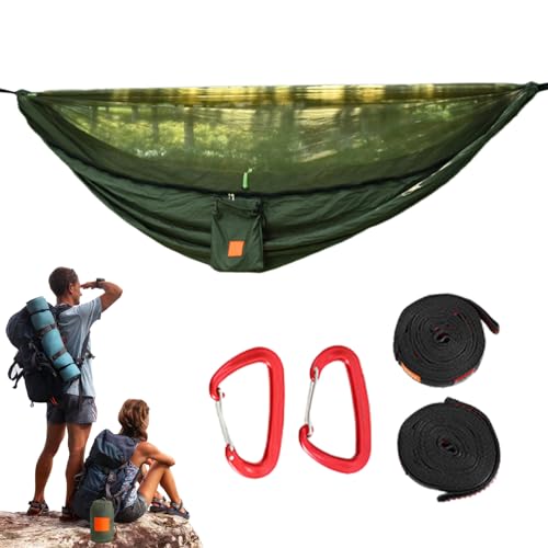 Hamacas De Camping Para Adultos,Hamaca De Camping Al Aire Libre Con Malla Mosca - Equipo De Ocio Configurable Con Protección Mosca Para Familias, Amigos & Campistas