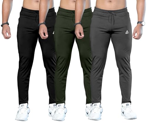 Image of FTX Men's Solid Pack of 3 Multicolor Track Pants