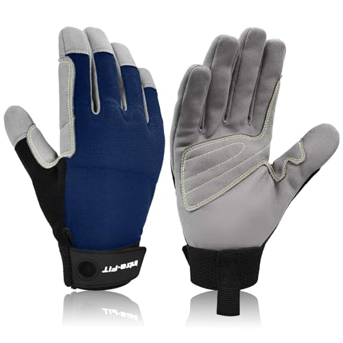 Intra-FIT Gants d'escalade en cuir synthétique - Protection contre l'abrasion - Gants de sport...