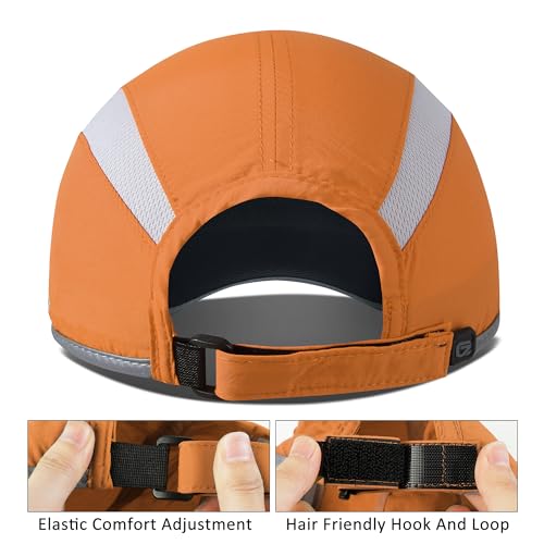 Image of GADIEMKENSD Reflective Folding Outdoor Hat Unstructured Design UPF 50+ Sun Protection Sport Hats for Womens and Mens