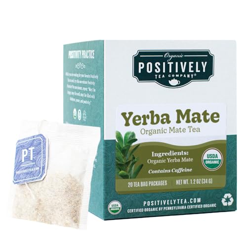 Image of Organic Positively Tea Company, Yerba Mate Tea Bags (Unsmoked), 20 Count