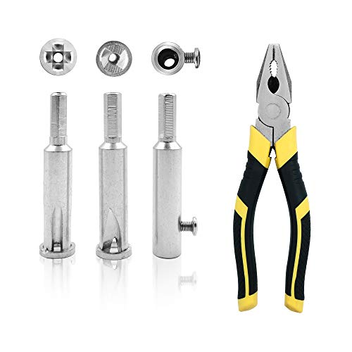 MAXSELL 4 Pieces Wire Twisting Tools, Wire Stripper and Twister, Wire Terminals Power Tools with Pliers and Extension Adapter Attachment for Stripping and Twisting Wire Cable(2.5/4 Square 3 Way 5 Way)