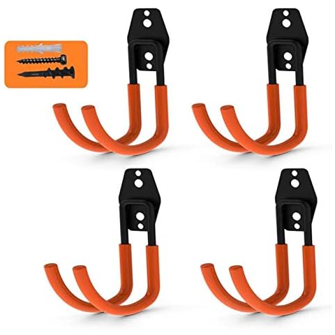 Large J Garage Hooks,Steel Garage Tool Storage for Organizing Power Tool,Laddy,Bulk Items (4pcs) Cover