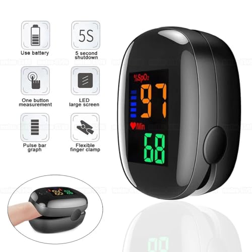 Finger Tip Pulse Oximeter – SpO2 and Pulse Rate Monitoring Device with LED Display & Auto Power Off – Portable Oxygen Level Monitor for Home and Travel Use (SMH-01) - Image 6