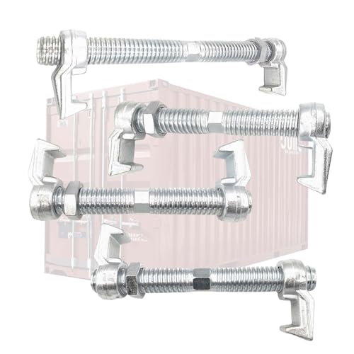 4 Pack Shipping Container Bridge Fitting Clamp, 260 mm Galvanized Screw Clamp to Connect Shipping Containers Together, for 20 or 40 Foot Shipping Containers, Shipping Container Accessories Wheels Kit