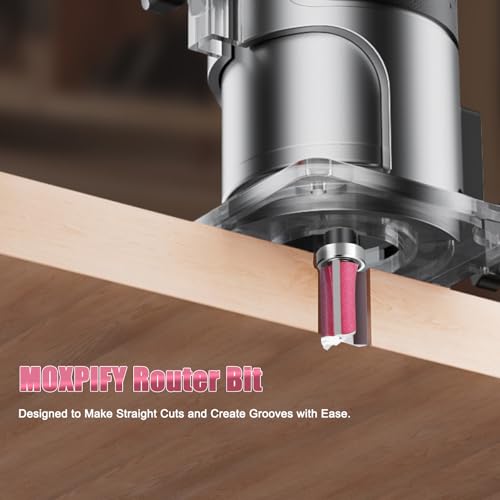 MOXPIFY Top Bearing Flush Trim Bit, 2-Flute Router Cutter 6.35mm Shank, 6.35mm Cut Diameter & 6.35mm Cut Length, Flush Trim Cut Router Bit For Woodworking 5 MOXPIFY Top Bearing Flush Trim Bit, 2-Flute Router Cutter 6.35mm Shank, 6.35mm Cut Diameter & 6.35mm Cut Length, Flush Trim Cut Router Bit For Woodworking - Image 5