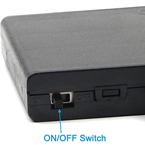 Greluma 2 stuks 12V 8xAA batterijhouder kunststof batterij-opbergdoos met AAN/UIT-schakelaar voor behuizing met 5,5 mm x… - Afbeelding 5