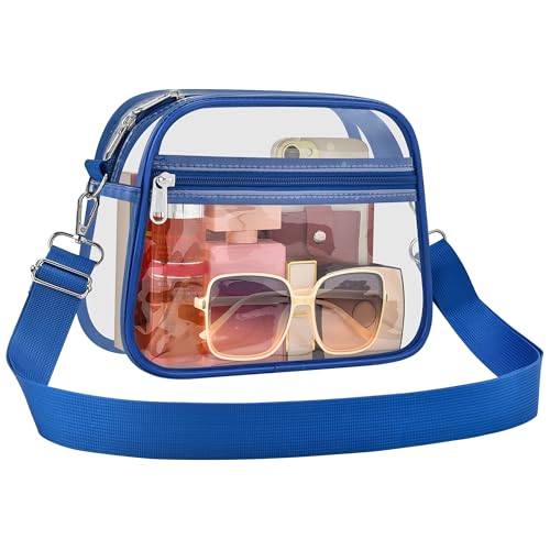 Image of USPECLARE Clear Bag for Stadium Events Clear Sports Fan Handbags Purses | Unisex 0.4 mm Thickened Waterproof PVC,Approved for Concerts,Game Days,Outdoor Events