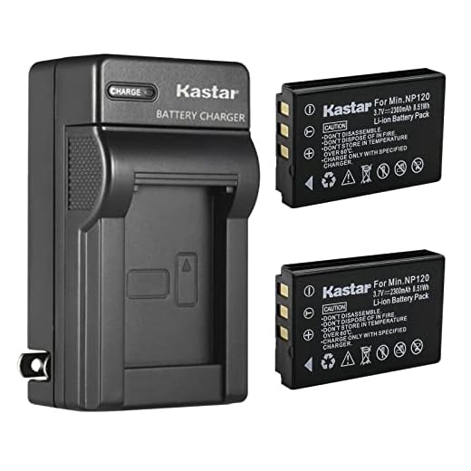 Kastar 2-Pack Battery and AC Wall Charger Replacement for Minolta NP-120 Battery, Minolta MN80NV, MN88NV, MN90NV, MN200NV, MN220NV 1080p Full HD, MN4K40NV 4K Ultra HD 30 MP IR Night Vision Camcorder