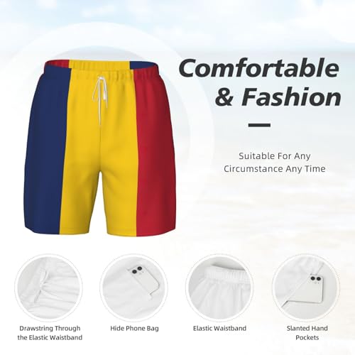 Short de bain Tchad décontracté pour plage et beach-volley avec compression - 5