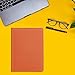 Konper Classic Padfolio/Junior Portfolio Folder Case, Business A5 Binder Organizer Notepad for Men Women, 5 x 8 Writing Pad Included, Orange