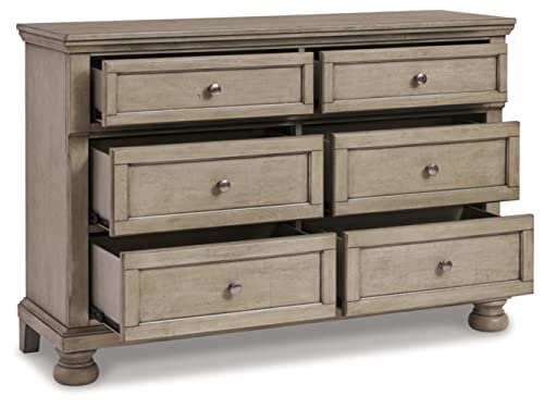 Signature Design By Ashley Lettner Traditional 6 Drawer Youth Dresser With Dovetail Construction, Light Gray #TOP1