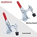 Sajosolid Heavy-Duty Vertical Quick-Release Toggle Clamp 110 Lbs Holding Capacity, Hand Tool Adjustable Hold Down Clamps for Woodworking, Welding, Drilling Machines, Model 101 A, 8-Pack