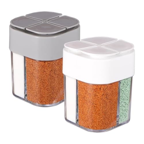 4 in 1 Gewürzstreuer Camping, Camping Zubehör, Campings Küche Gewürzgläser, Campings Ausrüstung für Camping-Grillpartys, Ausflüge und Exkursionen im Freien