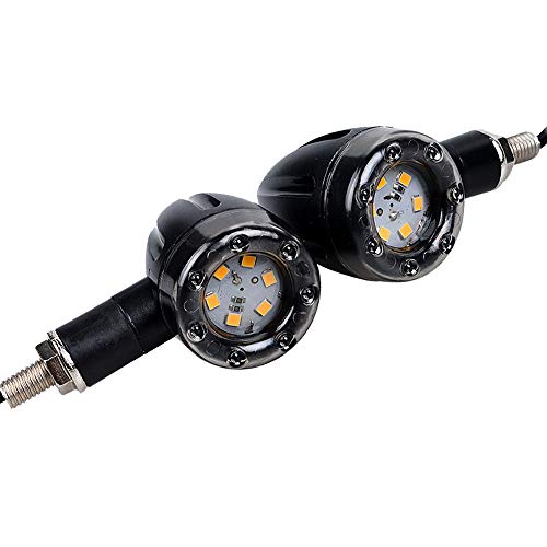 Astra Depot Smoke Amber & Red LED Motorcycle Turn Signal Lights (Type 10)