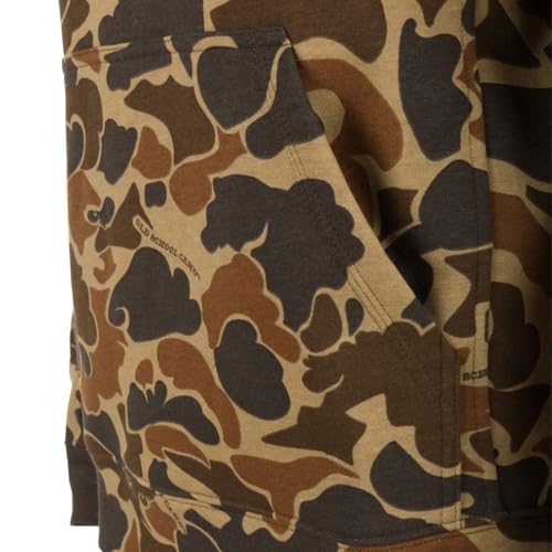Drake Waterfowl Men's The Three End Camo Super Soft Midweight Outdoor Hunting Logo Hoodie with Kangaroo Pocket & Lined Hood4