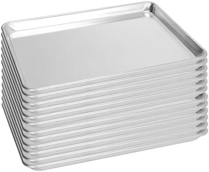 12 Pack Half Size Baking Sheet Pan, Aluminum Commercial Cookie Sh...