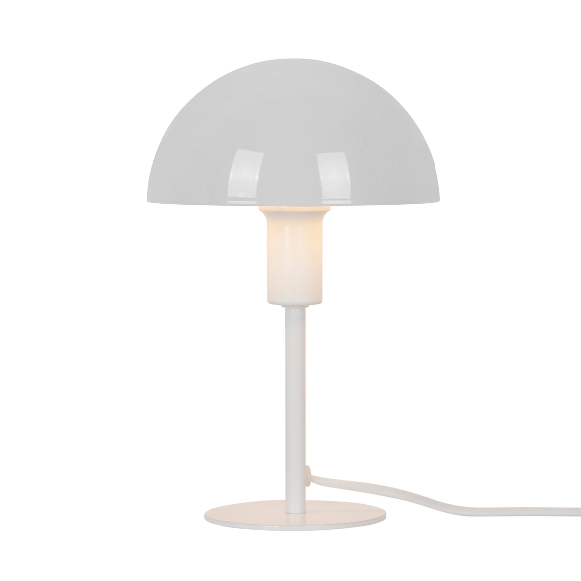Nordlux Ellen Table Lamp White Metal Bedroom E14 Switch