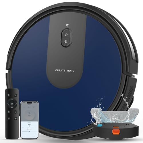 Robot Vacuum Cleaner with Mop, 4-in-1 Robotic Vacuums (Blue)