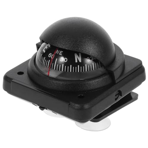 VOSAREA Portable Automotive Compass Ball with Declination for Accurate Navigation Cars Boats and Trucks Durable Dashboard Compass for Reliable Direction Guidance