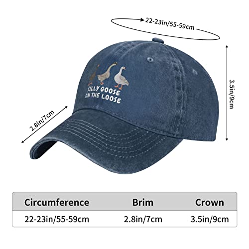 Image of Funny Goose Hat Silly Goose On The Loose Hat Men Baseball Hats Funny Cap