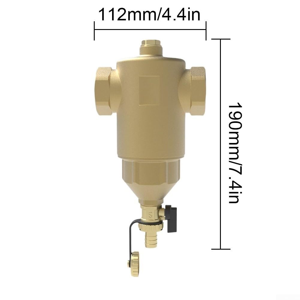Filtro magnético de suciedad DN25 112x190mm Cuerpo de latón (DN25 1 hembra)