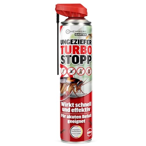 HEIMWERT Insektenspray Akut gegen Ungeziefer – Sofortige Wirkung mit Langzeitschutz gegen Ameisen, Mücken, Fliegen, Silberfische, Spinnen uvam - Spray Mittel für Wohnung+Garten (600, Milliliter)