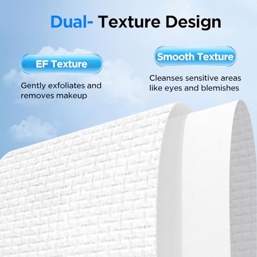 Image of ITO Face Towels, Ultra-Soft & Extra Thick Cleansing Towels for Sensitive, Dry & Oily Skin, Facial Tissue, Makeup Remover Disposable Towels (60 Count (EF Pack of 3))