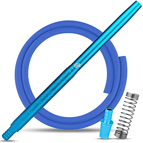 Little Dragon® Shisha Schlauch mit Mundstück - 150cm Anti-Schmutz soft-touch Silikonschlauch + Knickschutzfeder, Shisha…