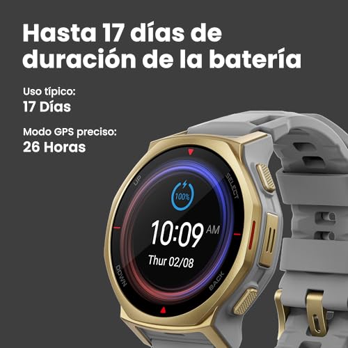 Miniatura 3 de Amazfit T-Rex 3 Pro Reloj Inteligente Deportivo para Hombre, Pantalla AMOLED de Zafiro, Bisel de Titanio, GPS de Banda Dual, Mapas Sin Conexión, Linterna Incorporada, para Android iPhone