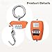 wkao Heavy Duty Hanging Scale, Waterproof Orange Digital Scale, Industrial High-Precision with Stainless Steel Hook, One-Button Zeroing, for Farm Hunting
