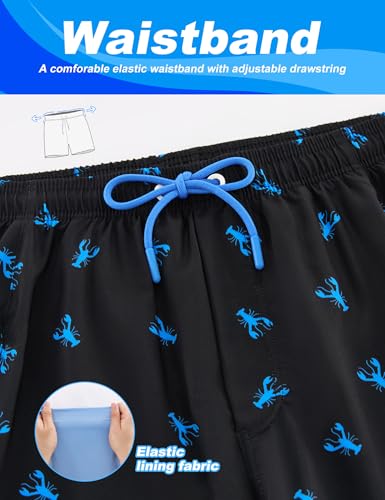 APTRO Mens Swim Trunks with Compression Liner 5" Quick Dry Bathing Suit Swim Shorts with Zipper Pockets Board Shorts Swimsuit4