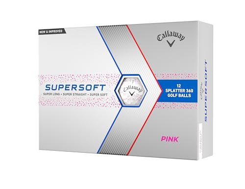 Callaway Golf Supersoft Golf Balls (2023 Version Pink Splatter)
