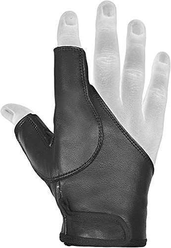 Daskz Leathers Archery Bow Glove – 100% Leather Half Thumb & Index Finger – Right or Left Hand – Traditional Shooting Glove for Precision & Comfort