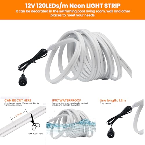 Tira LED Flexible IP68 KISUFU con Controlador USB 12V miniatura 4