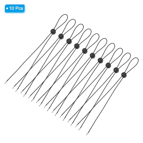 PATIKIL Cordão de queixo flexível removível para chapéu 59,9 cm x 0,2 cm, 10 peças de tiras elástica