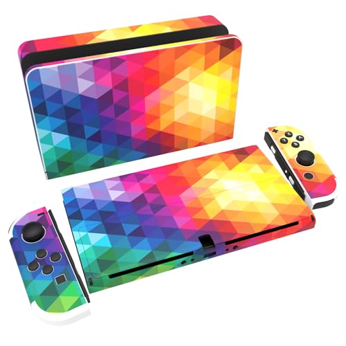 Autocollant pour Switch OLED anti-rayures protection complète skin console et manette joycon