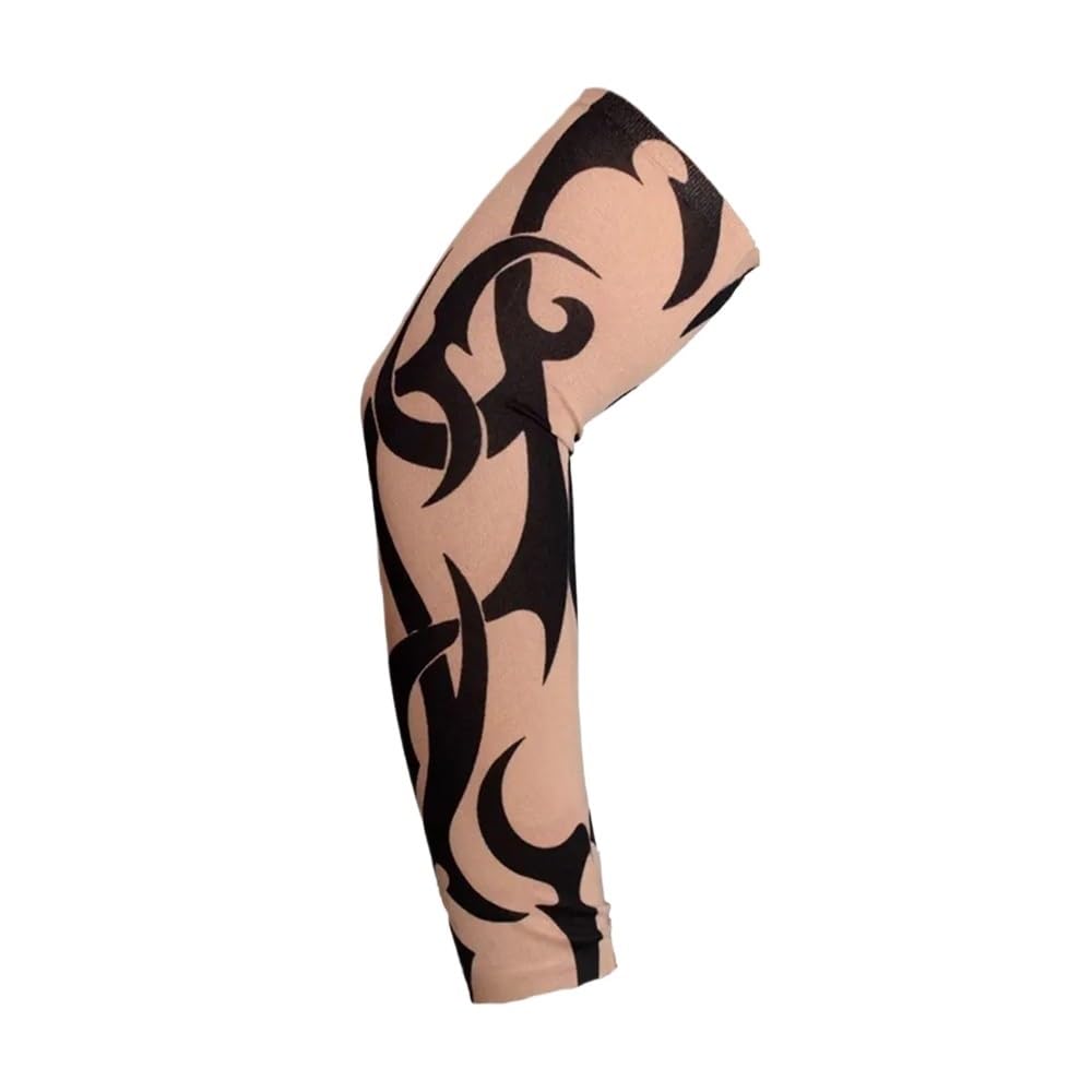 Mangas de brazo de tatuaje urbano, protección solar UV, sin costuras, protección solar, protección solar, guantes para hombres y mujeres