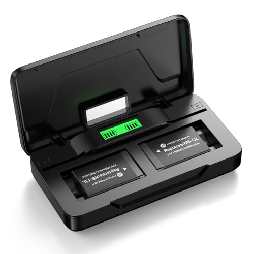FirstPower NB-13L Battery and Dual Battery Charger for Canon PowerShot G7 X Mark III G7 X G7 X Mark II G9 X G9 X Mark II G1 X Mark III G5 X G5X Mark II SX740 HS SX730 HS SX720 HS SX620 HS