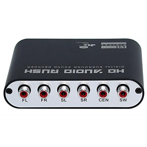 Decoder Audio 2 Da Digitale Ad Analogico Ac3 Da Surround Ottico A Stereo Hd 5.1 Porte Spdif Rush Audio Hd