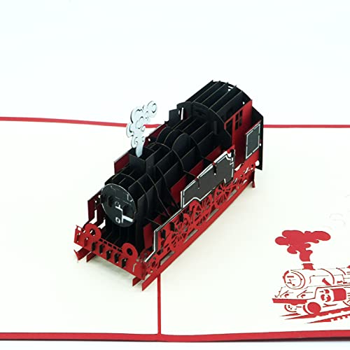 Gia Khanh The Great Train Pop Up Card - 3D Card For Anniversary, Happy Birthday Card For Man, Boy, Boyfriend, Husband #TOP2