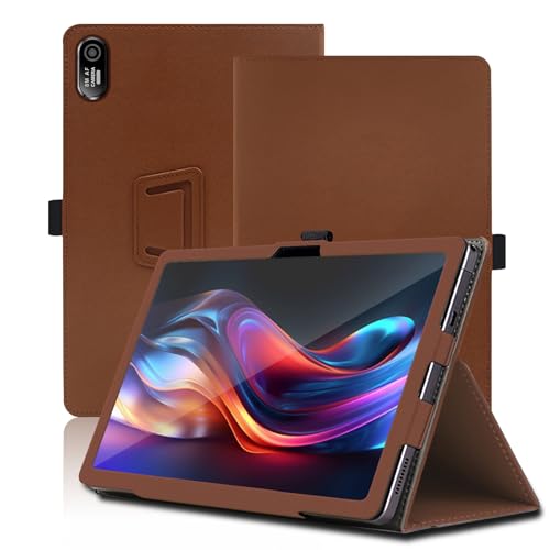 Hülle für Acer Iconia Tab V10 10.1 Zoll, Acer Iconia Tab V10 Tablet Schutzhülle, Klappständer Schutzhülle mit Stifthalter & Handschlaufe, Umfassender Schutz. (Braun)