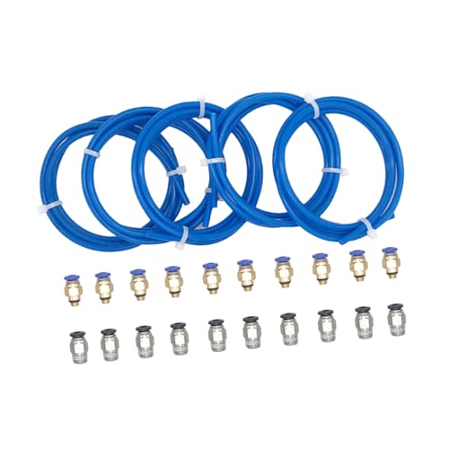 Quick Coupling Ptfe Tube Set Pc4 M6 Pc4 M10 Blue 3d